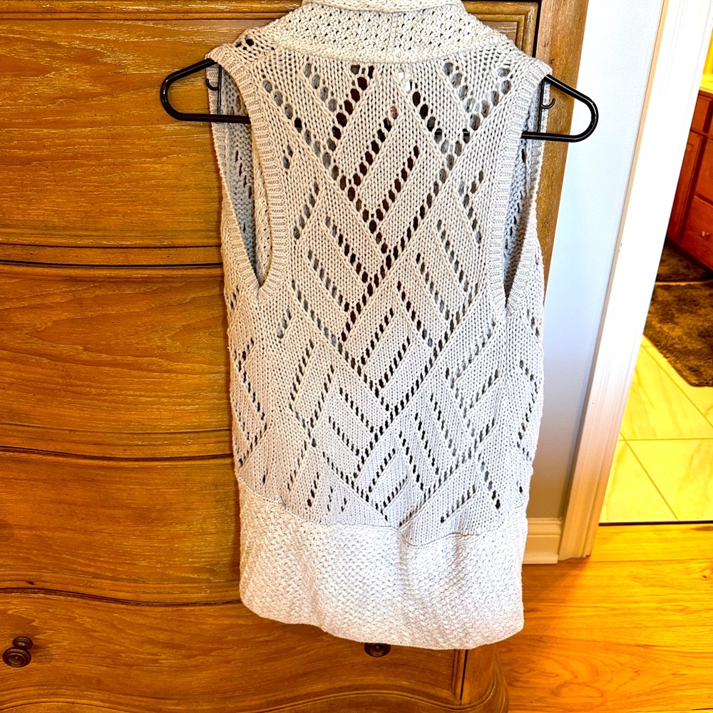 Pale grey vest. Max studio. Never worn